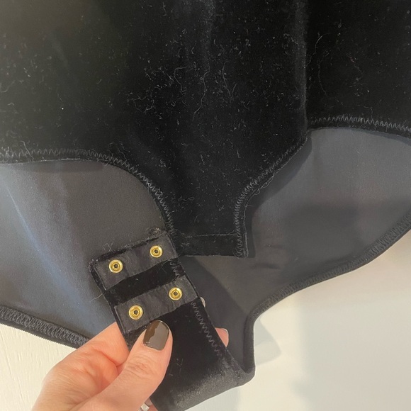 J. Crew Velvet Black Bodysuit - Picture 3 of 3